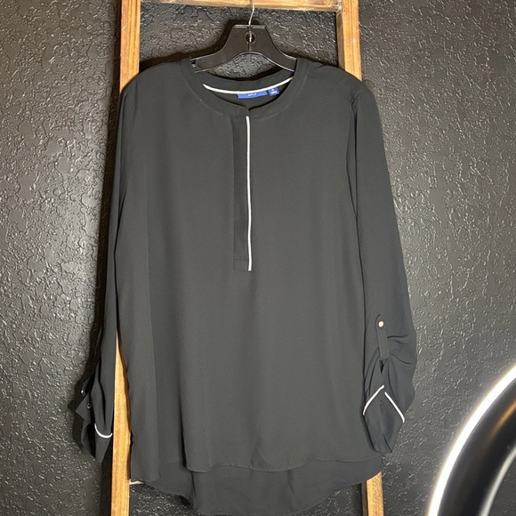 Apt. 9 Black office, corporate, work blouse - Picture 3 of 6